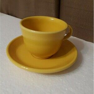 Fiestaware Tea Cup and Saucer in Yellow
